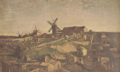 Vincent Van Gogh View of Montmartre with Windmills (nn04) Spain oil painting art